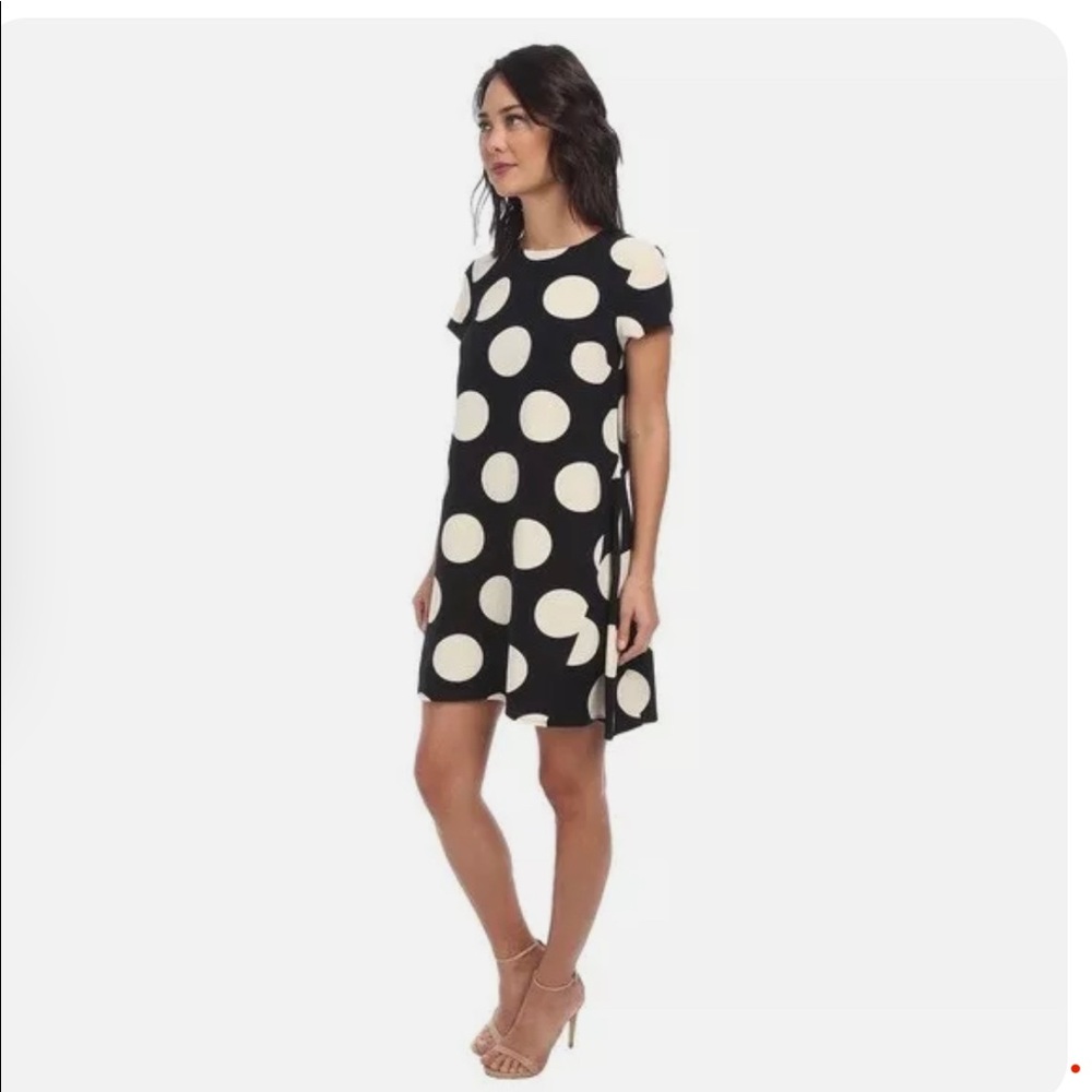 Donna Morgan Polka Dot Trapeze Dress